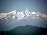 Kathmandu 06 04 Mountain View To Northwest From Kathmandu Airport With Chhoba Bomare Close Up 